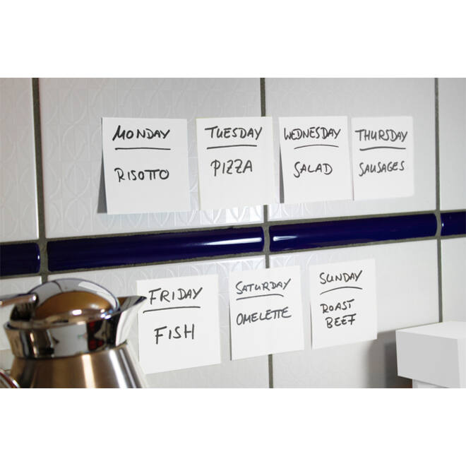 Memoblok info notes antimicrobiëel 400 vel 75x75mm wit