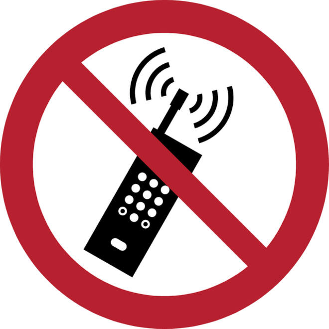 Pictogram bordje Djois Mobiele telefoon verboden Ø 200mm Rood