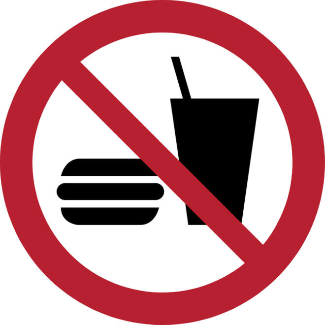 Pictogram bordje Djois Eten en drinken niet toegestaan Ø 200mm Rood