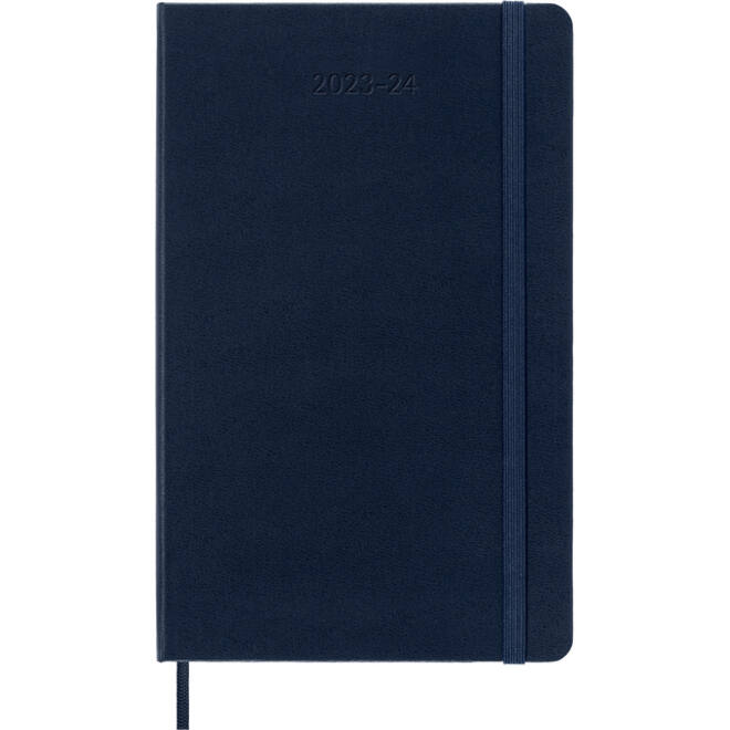 Agenda 2023/2024 Moleskine 18M Planner Weekly 7dag/1pagina large 130x210mm hard cover saffier blauw