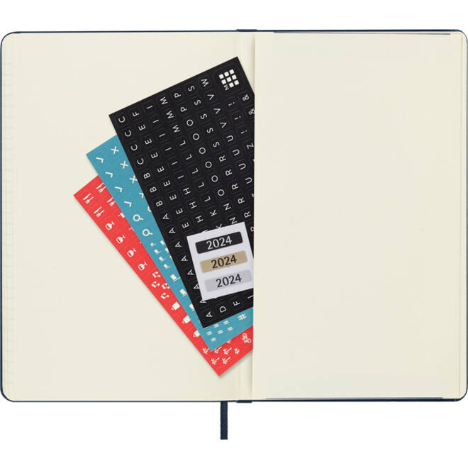 Agenda 2023/2024 Moleskine 18M Planner Weekly 7dag/1pagina large 130x210mm hard cover saffier blauw