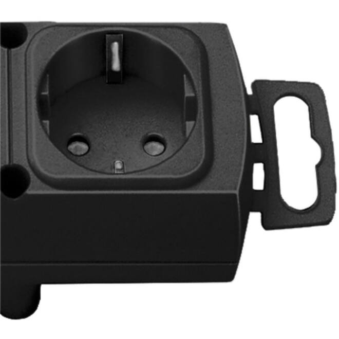 Stekkerdoos Brennenstuhl Comfort Plus 6 voudig inclusief platte stekker 2 meter zwart