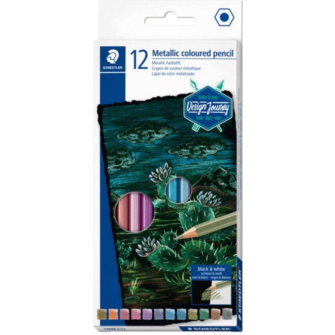 Kleurpotlood Staedtler metallic set à 12 kleuren