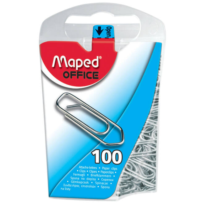 Paperclip Maped Office 25mm 100 stuks zilver