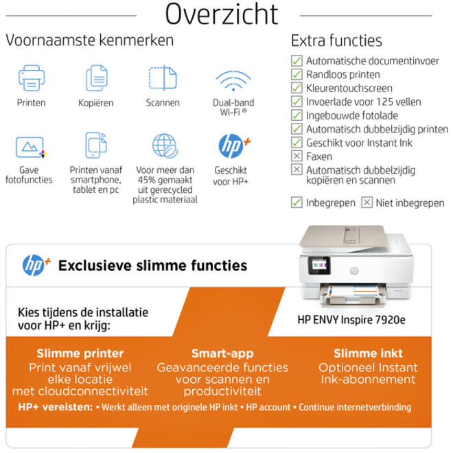 Multifunctional inktjet printer HP Envy 7920E