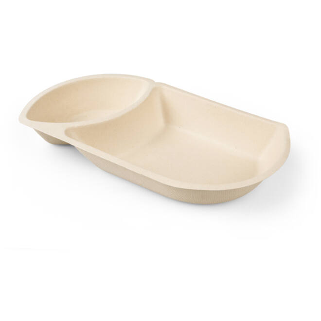 Snackbakje IEZZY A20 suikerriet PFAS-vrij 224x124x36mm 50 stuks