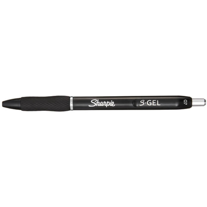 Gelschrijver Sharpie S-gel medium zwart blister à 3 stuks
