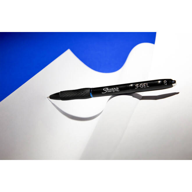 Gelschrijver Sharpie S-gel medium blauw blister à 3 stuks