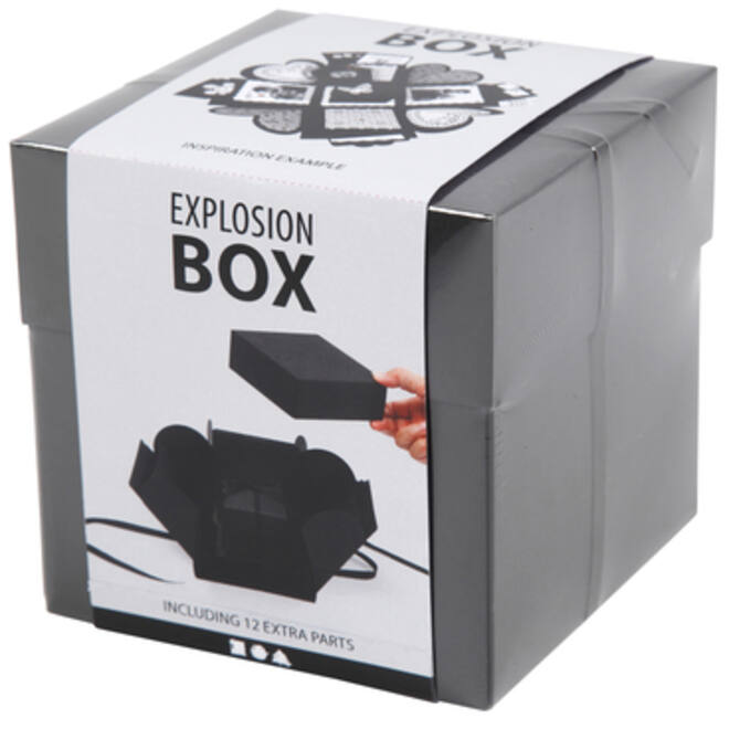 Explosion box Creativ Company 12x12x12cm zwart
