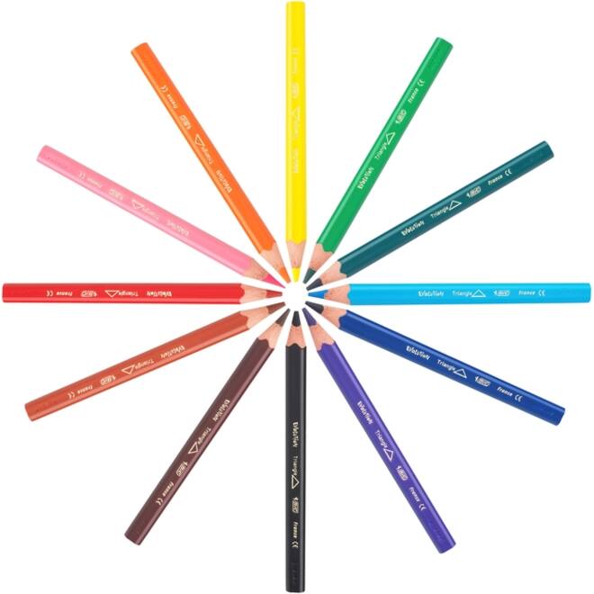 Kleurpotloden BicKids Evolution ecolutions assorti schoolbox à 144 stuks