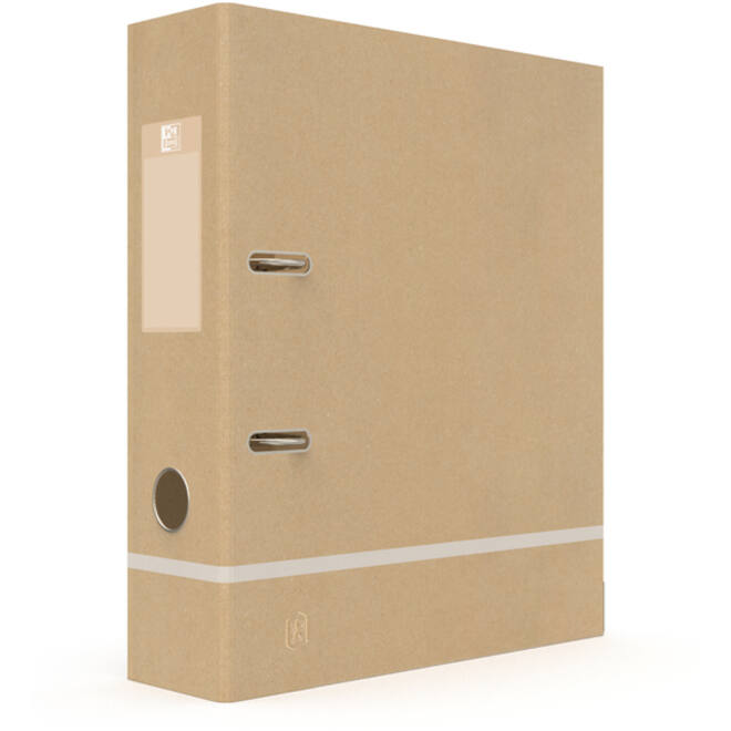 Ordner Oxford Touareg A4 80mm karton naturel/wit
