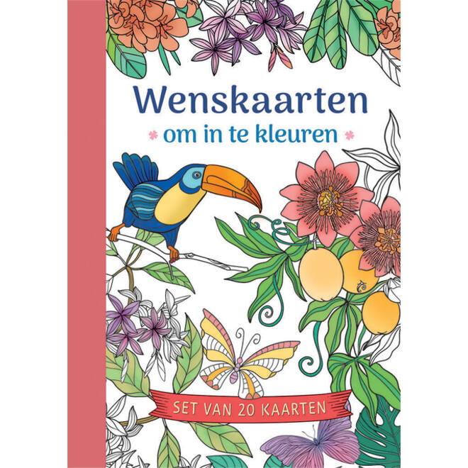 Wenskaarten Deltas om in te kleuren 20 stuks