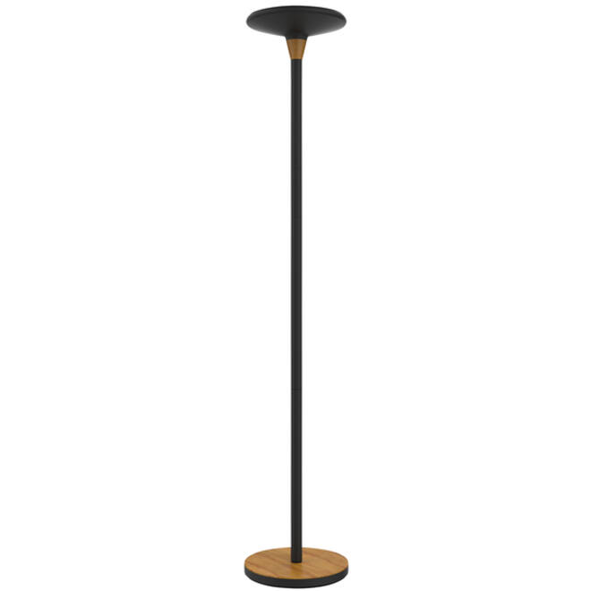 Vloerlamp Unilux Baly led bamboe zwart