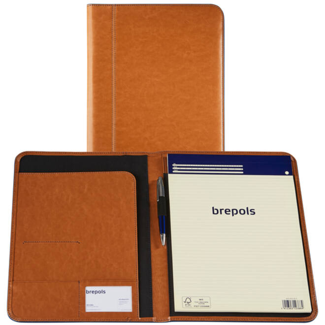 Schrijfmap Brepols Palermo Fashion A5 camel