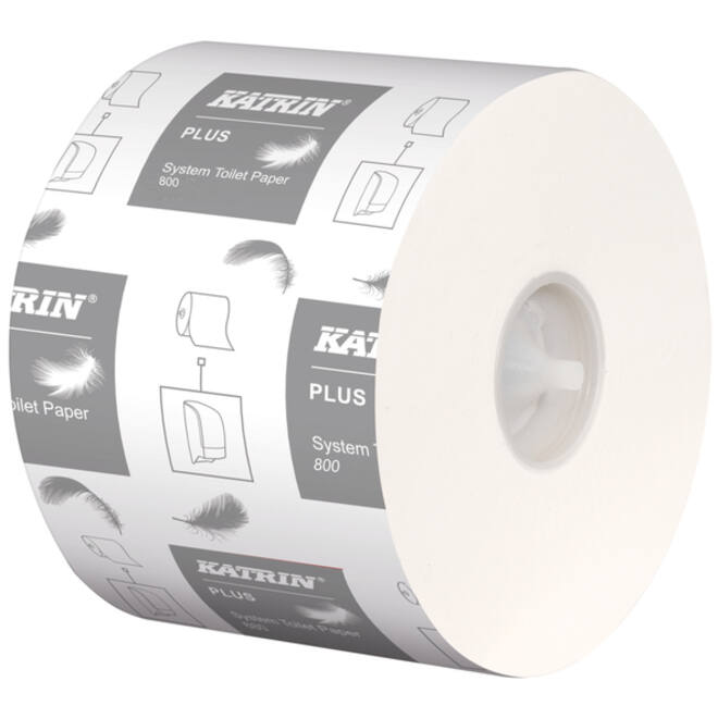 Toiletpapier Katrin Plus System 2-laags 800vel 36rollen wit