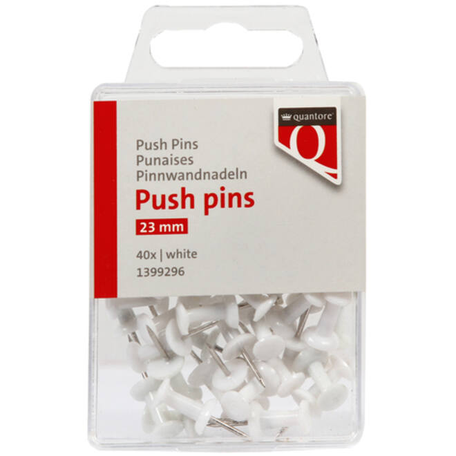 Push pins Quantore 40 stuks wit