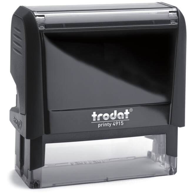 Tekststempel Trodat Printy 4915 personaliseerbaar zw 6regels 70x25mm
