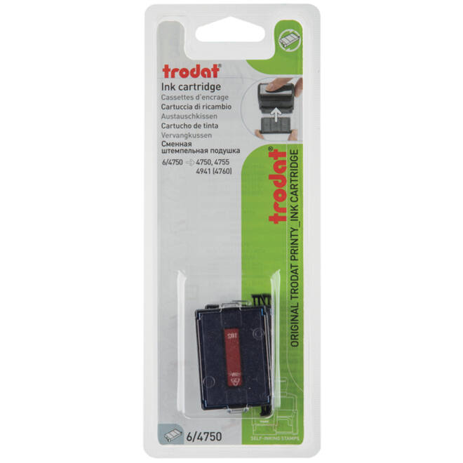 Stempelkussen Trodat 6/4750 2 stuks blauw rood
