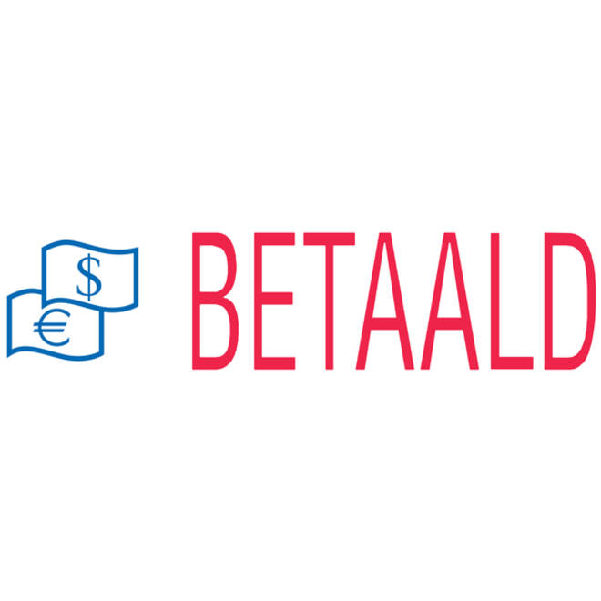 Tekststempel Trodat Printy 4912 betaald blauw rood