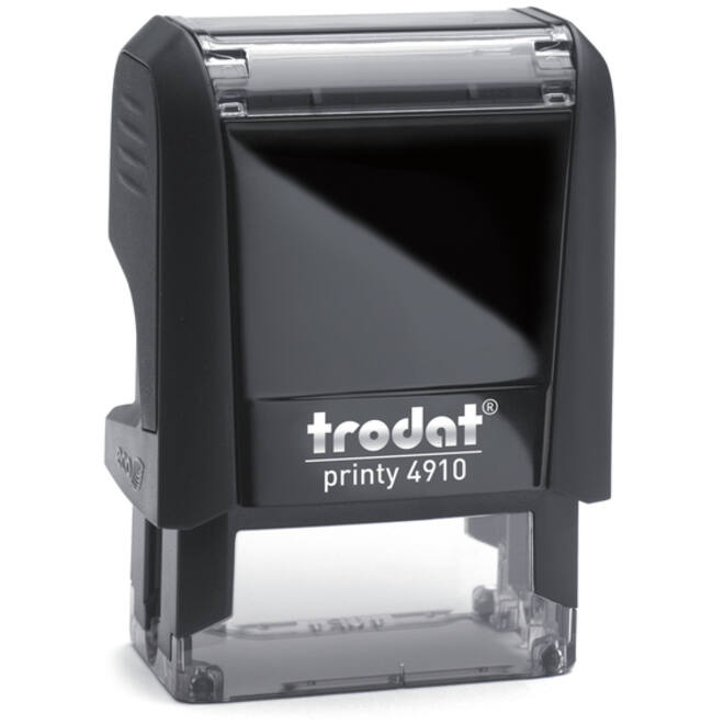Tekststempel Trodat Printy 4910 personaliseerbaar zw 2regels 26x9mm