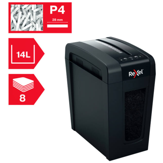 Papiervernietiger Rexel Secure X8-SL P4 snippers 4x40mm