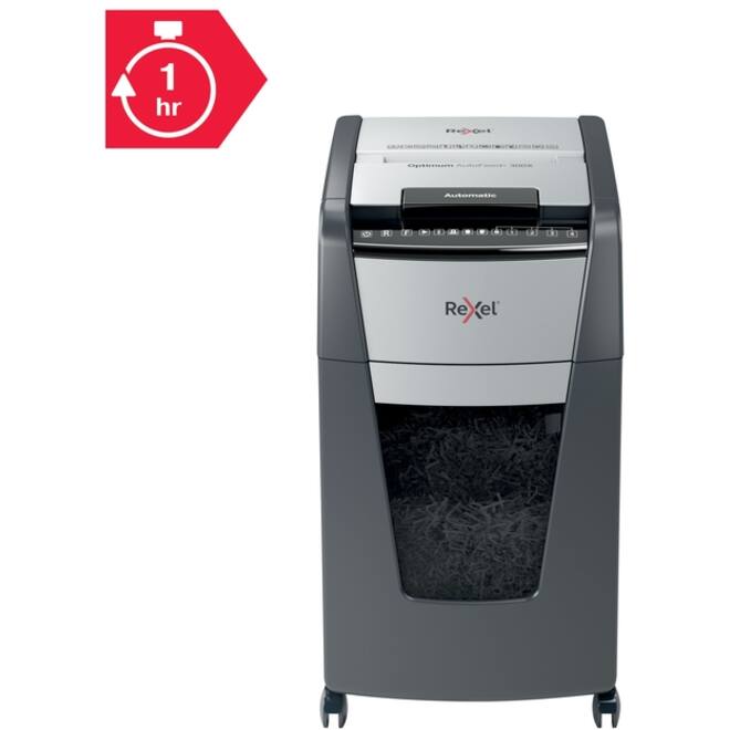 Papiervernietiger Rexel Optimum Auto+ 300X P4 snippers 4x26mm