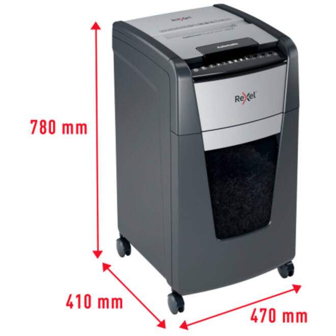Papiervernietiger Rexel Optimum Auto+ 300X P4 snippers 4x26mm