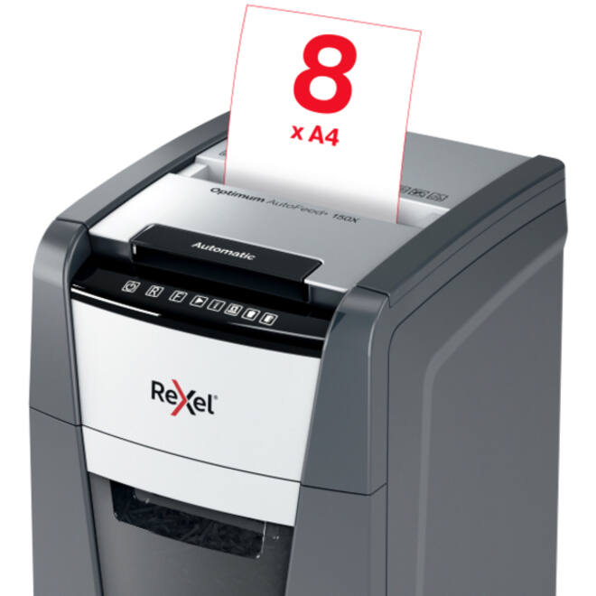 Papiervernietiger Rexel Optimum Auto+ 150X P4 snippers 4x28mm