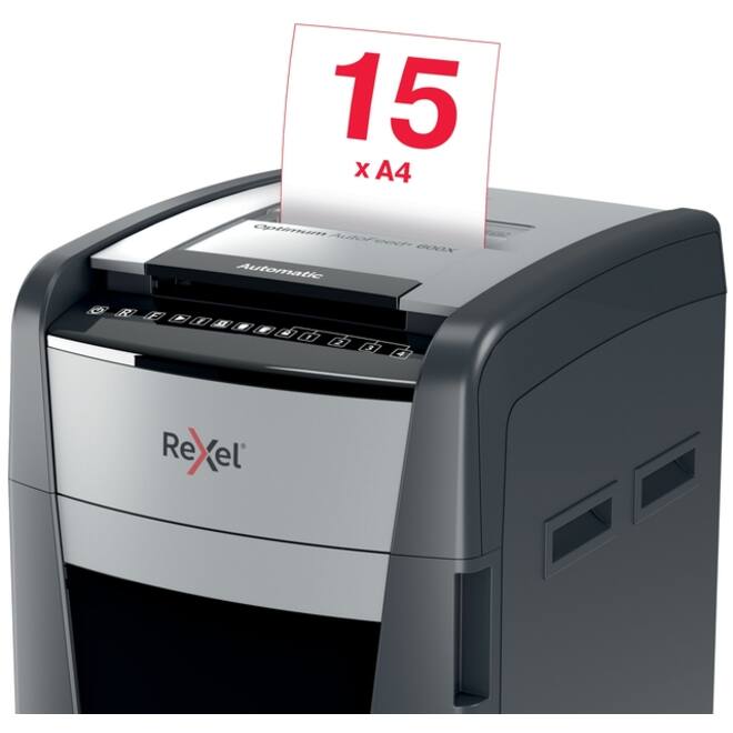 Papiervernietiger Rexel Optimum Auto+ 600X P4 snippers 4x30mm