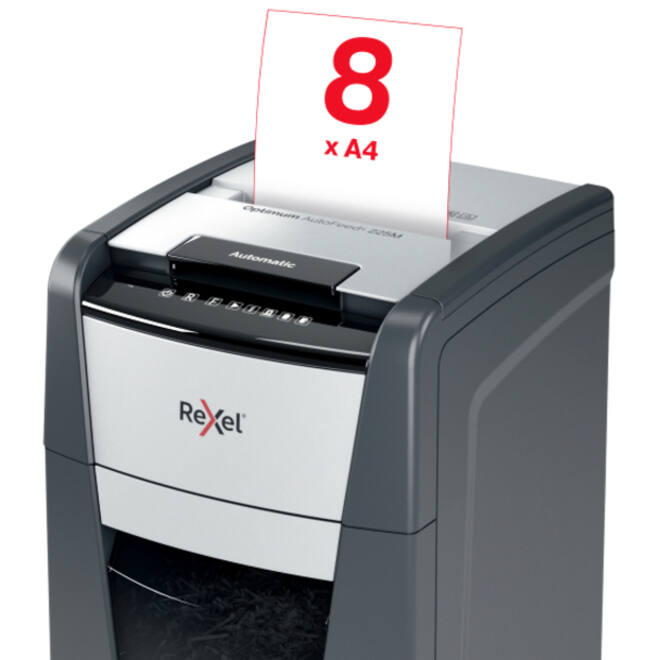 Papiervernietiger Rexel Optimum Auto+ 225M P5 snippers 2x15mm