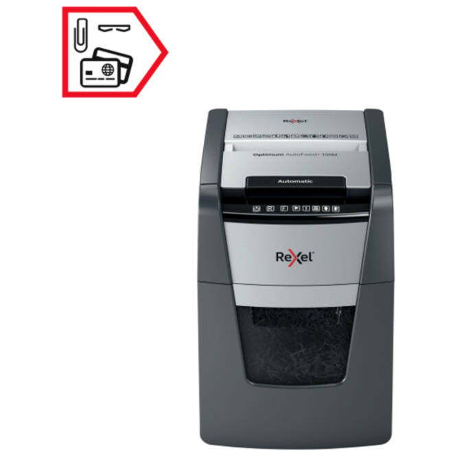 Papiervernietiger Rexel Optimum Auto+ 100M P5 snippers 2x15mm