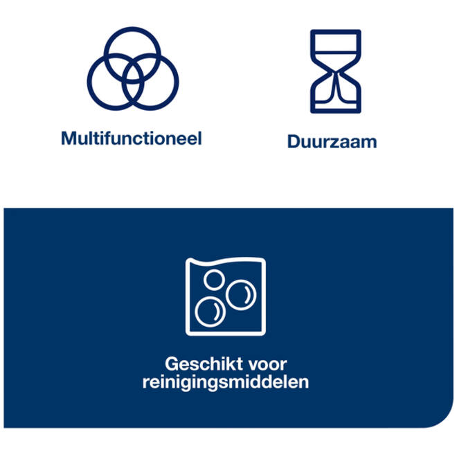 Reinigingsdoek Tork Long Lasting W8 multifunctioneel gevouwen blauw 194450