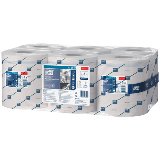 Poetsrol Tork Reflex ™ Plus M4 SmartCore® centerfeed 2 laags 150m wit 473472