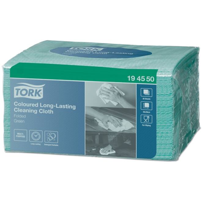 Reinigingsdoek Tork Long lasting W8 multifunctioneel groen 194550