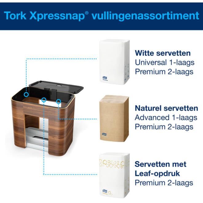 Servetdispenser Tork Xpressnap® tabletop N4 compact image walnoot 273002