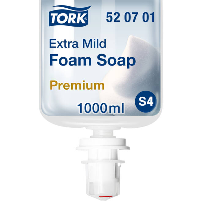Handzeep Tork S4 foam extra mild allergievriendelijk 1000ml 520701