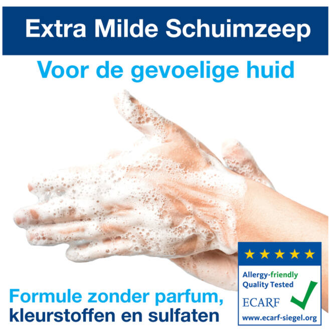 Handzeep Tork S4 foam extra mild allergievriendelijk 1000ml 520701