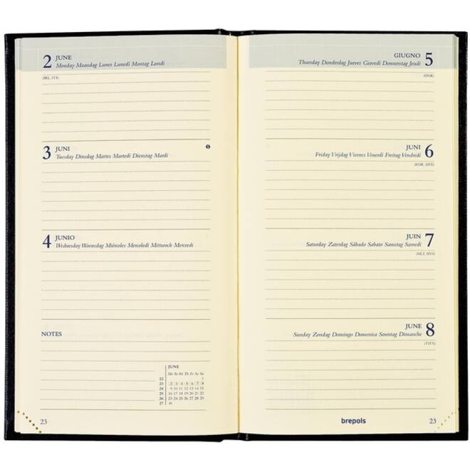 Agenda 2027 Brepols Interplan Colora 7dagen/2pag taupe, roze, dblauw