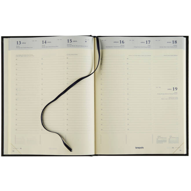 Agenda 2027 Brepols Timing Colora 7dagen/2pag taupe, roze, donkerblauw