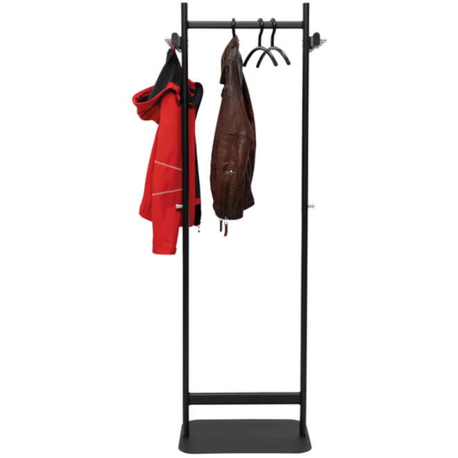 Garderoberek MAUL Salsa staand 172x52x40cm 40kg, 8 haken zwart RAL9004