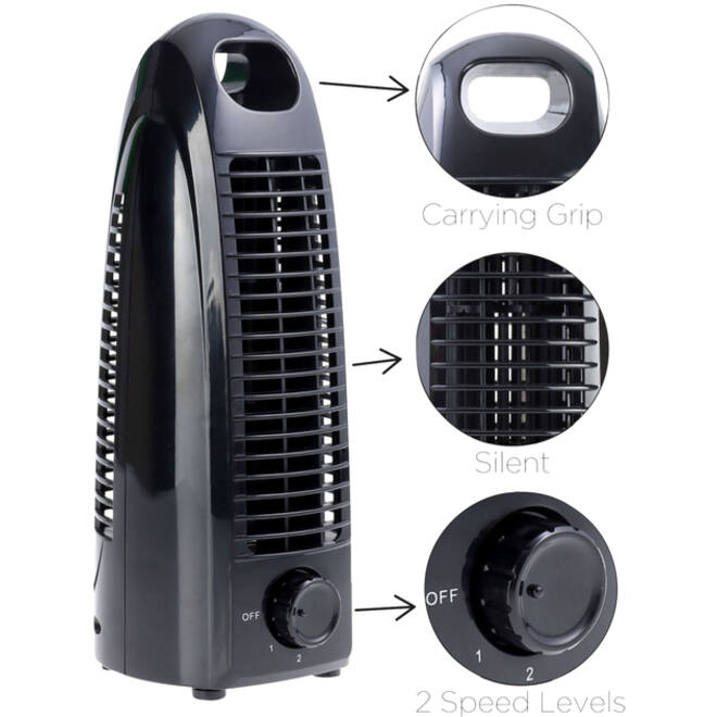 Kolomventilator OPUS 2 mini zwart