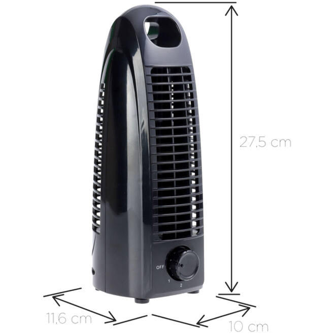 Kolomventilator OPUS 2 mini zwart