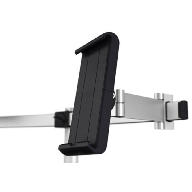 Monitorarm Durable met bladdoorvoer voor 1 scherm en 1 tablet