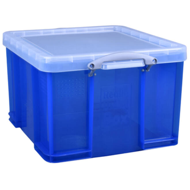 Opbergbox Really Useful 42 liter 520x440x310mm transparant blauw