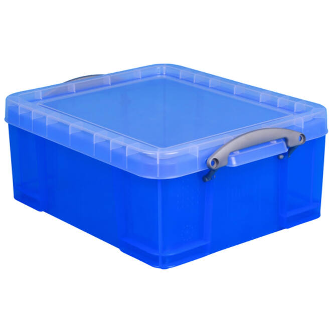 Opbergbox Really Useful 18 liter 480x390x200mm transparant blauw