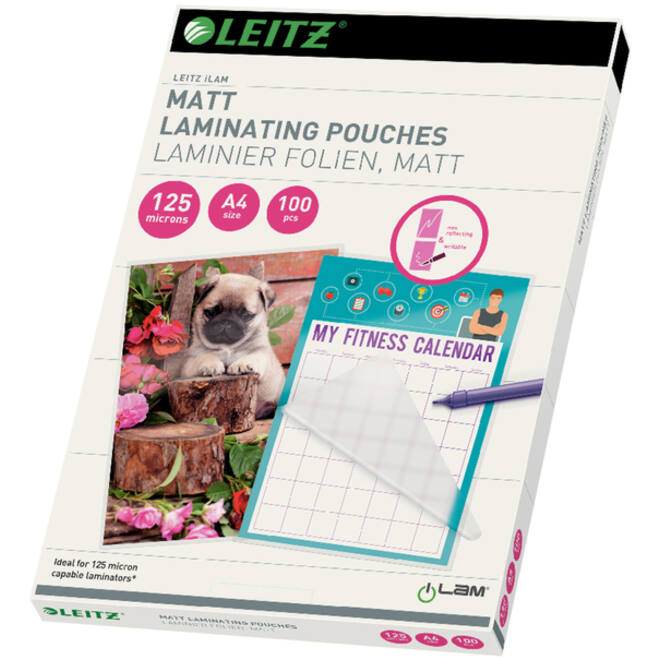 Lamineerhoes Leitz iLAM A4 2x125micron EVA Mat 100stuks