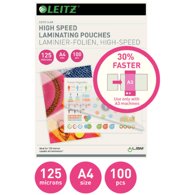 Lamineerhoes Leitz iLAM A4 High speed 125 mic