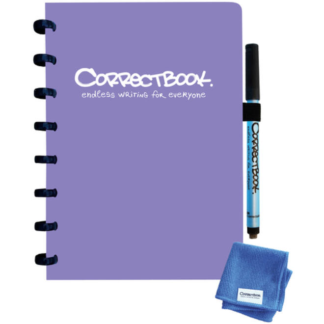 Notitieboek Correctbook A5 lijn 40blz petunia purple