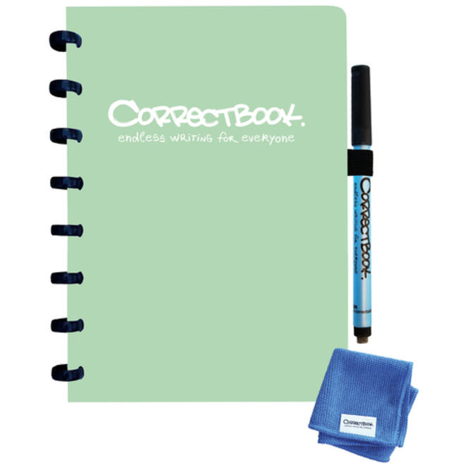 Notitieboek Correctbook A5 blanco 40blz misty mint