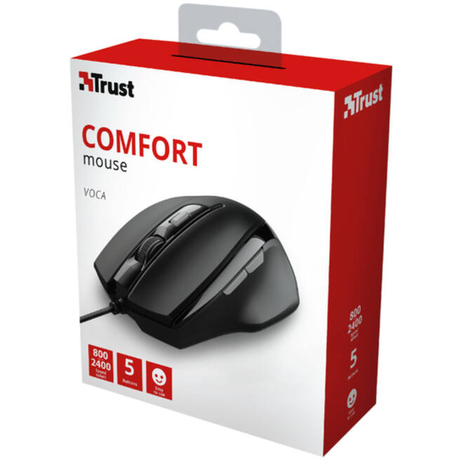 Muis Trust Voca Comfort zwart